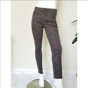 Hudson Jeans Collins Print Pants Skinny Jean Sz 29
